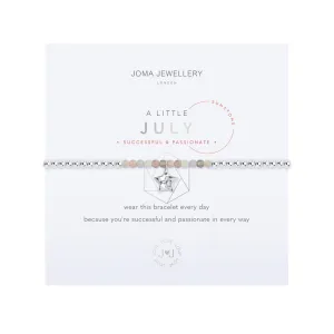 A Little July Birthstone Bracelet | Silver Plated with Sunstone