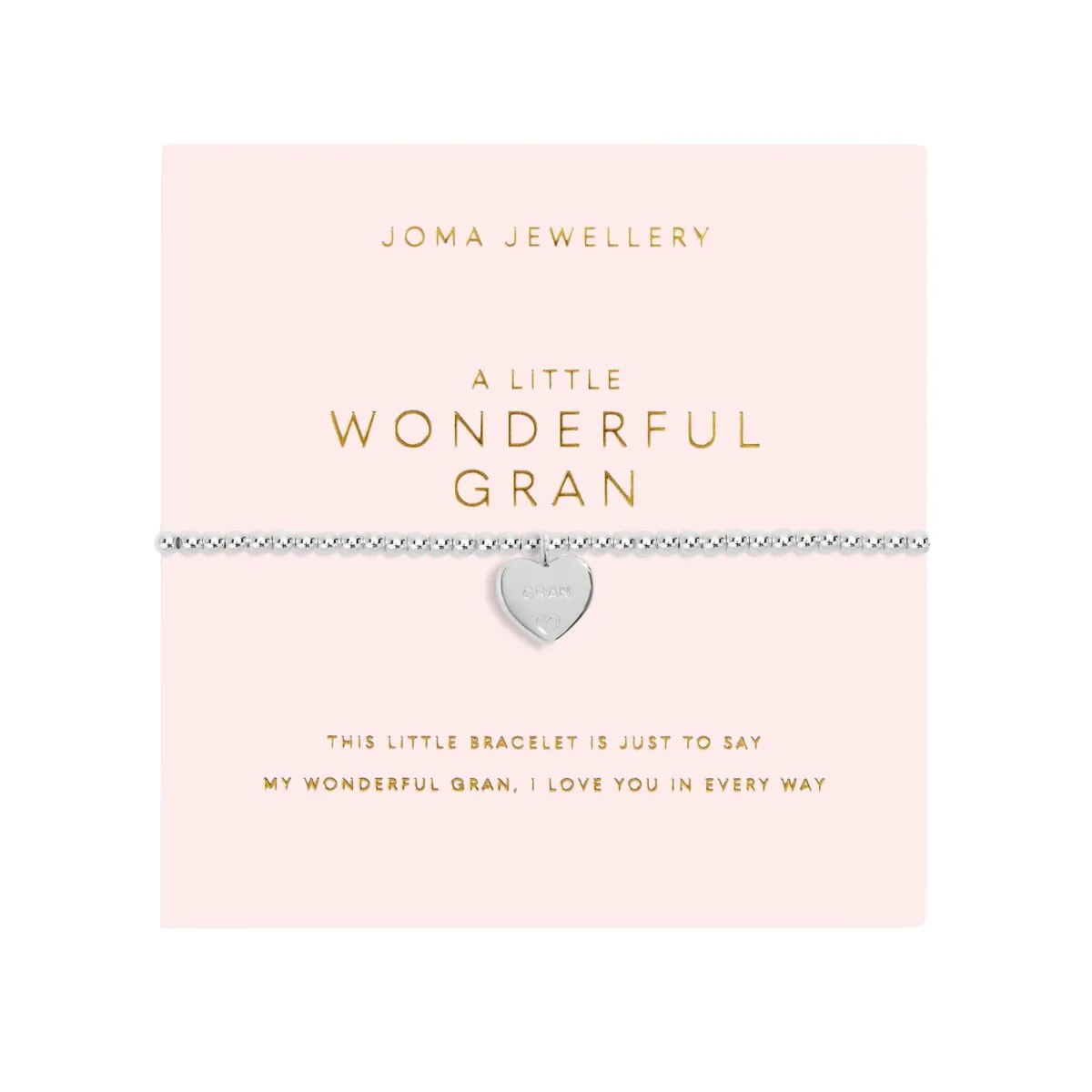 A Little 'Wonderful Gran' Mother's Day Grandparent Bracelet | Silver Plated