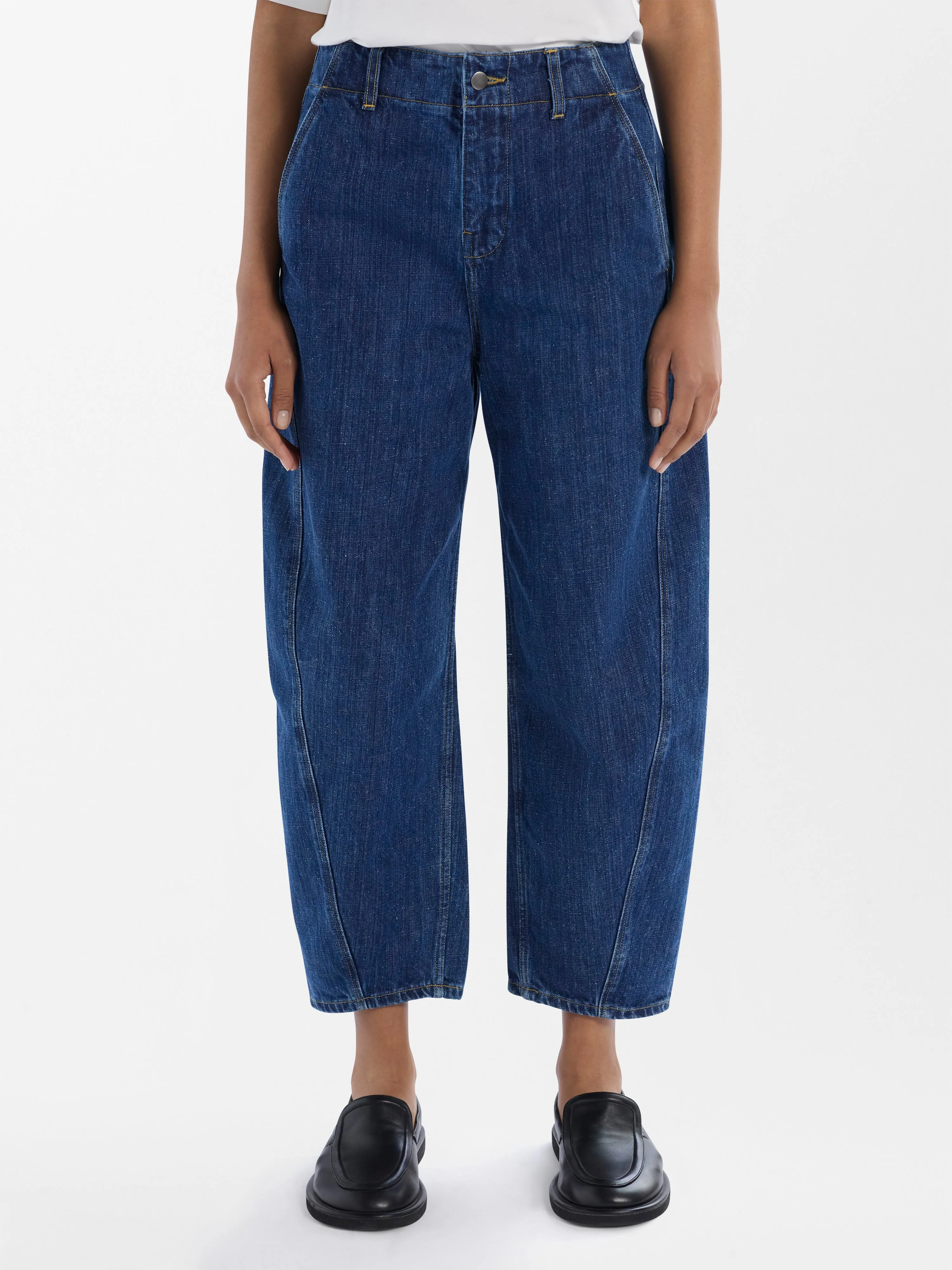 Akerman Washed Denim Pant in Indigo