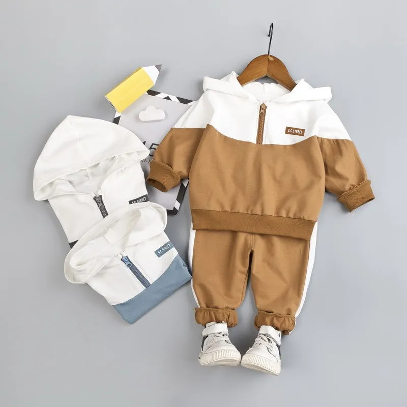 Autumn Children's Clothing New Children's Hooded Sports Suit