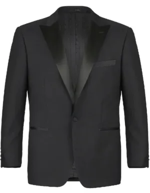 Black Tuxedo - Mens Wedding Suit - Solid Pattern Black Prom Suit