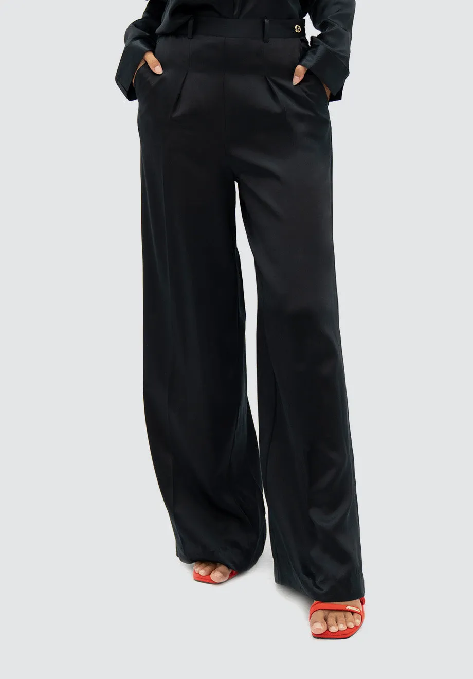 Branson BKG - Wide Leg Pants | Black