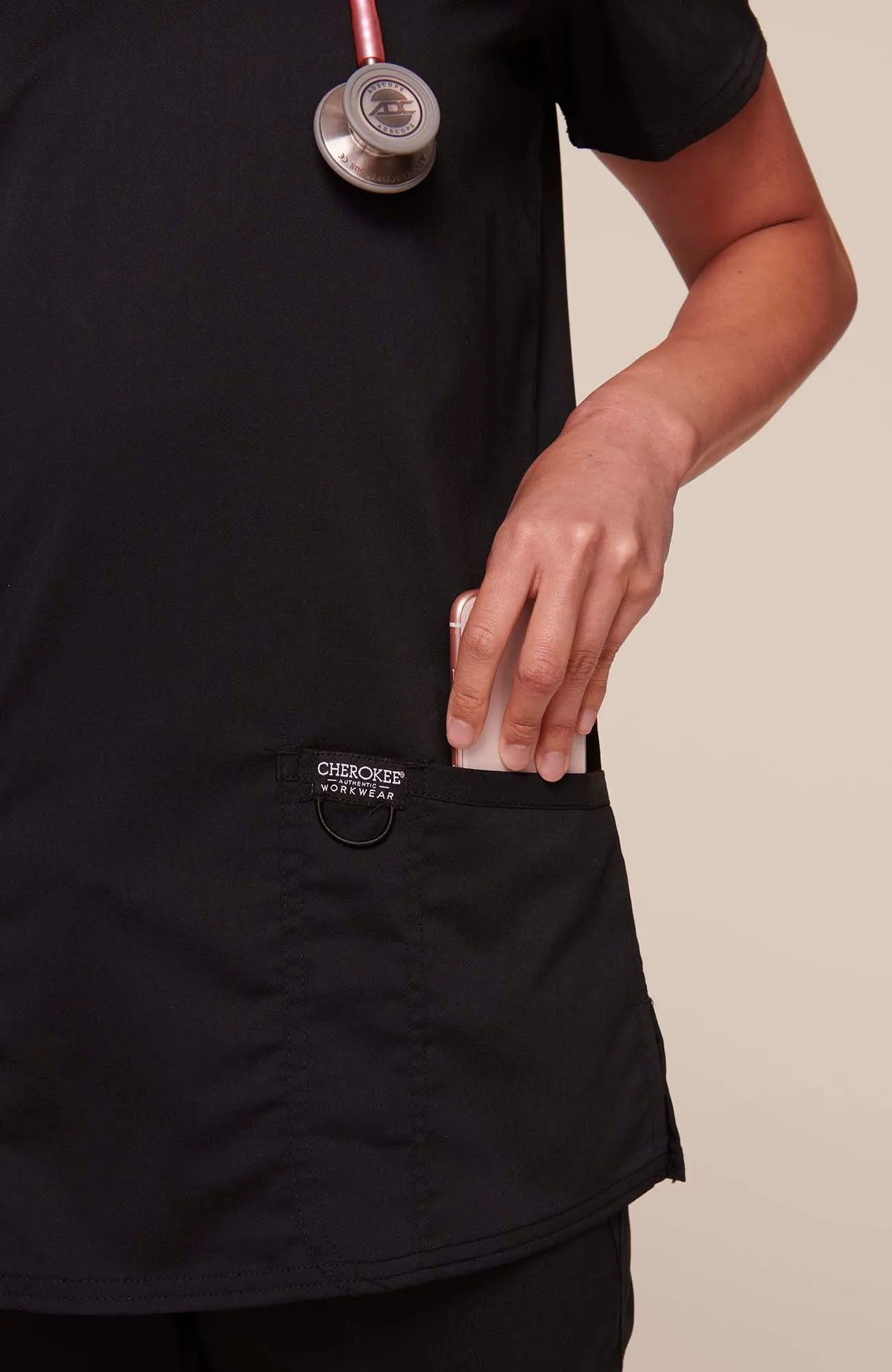 Cherokee Workwear Revolution Three-Pocket Scrub Top