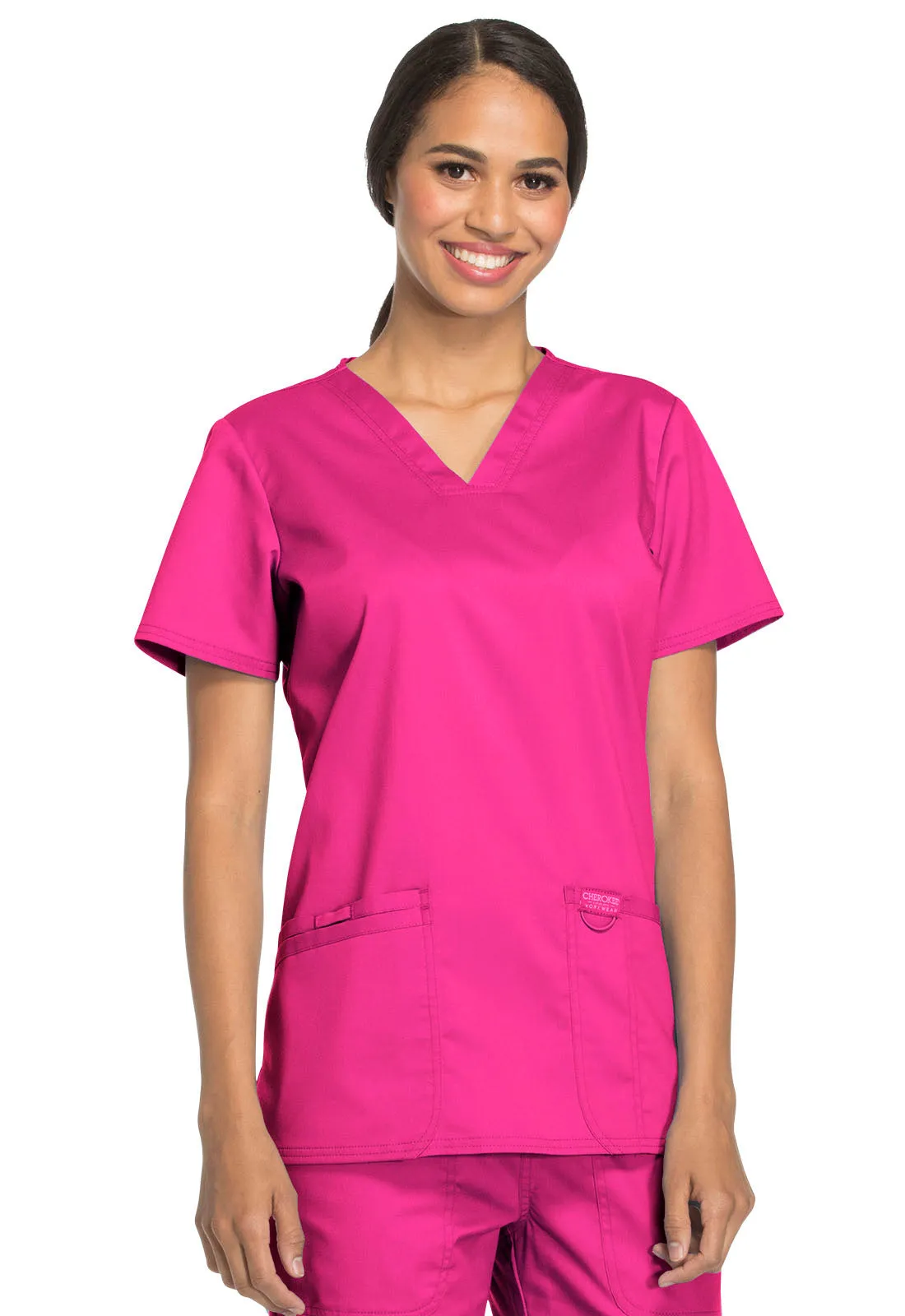 Cherokee Workwear Revolution Three-Pocket Scrub Top