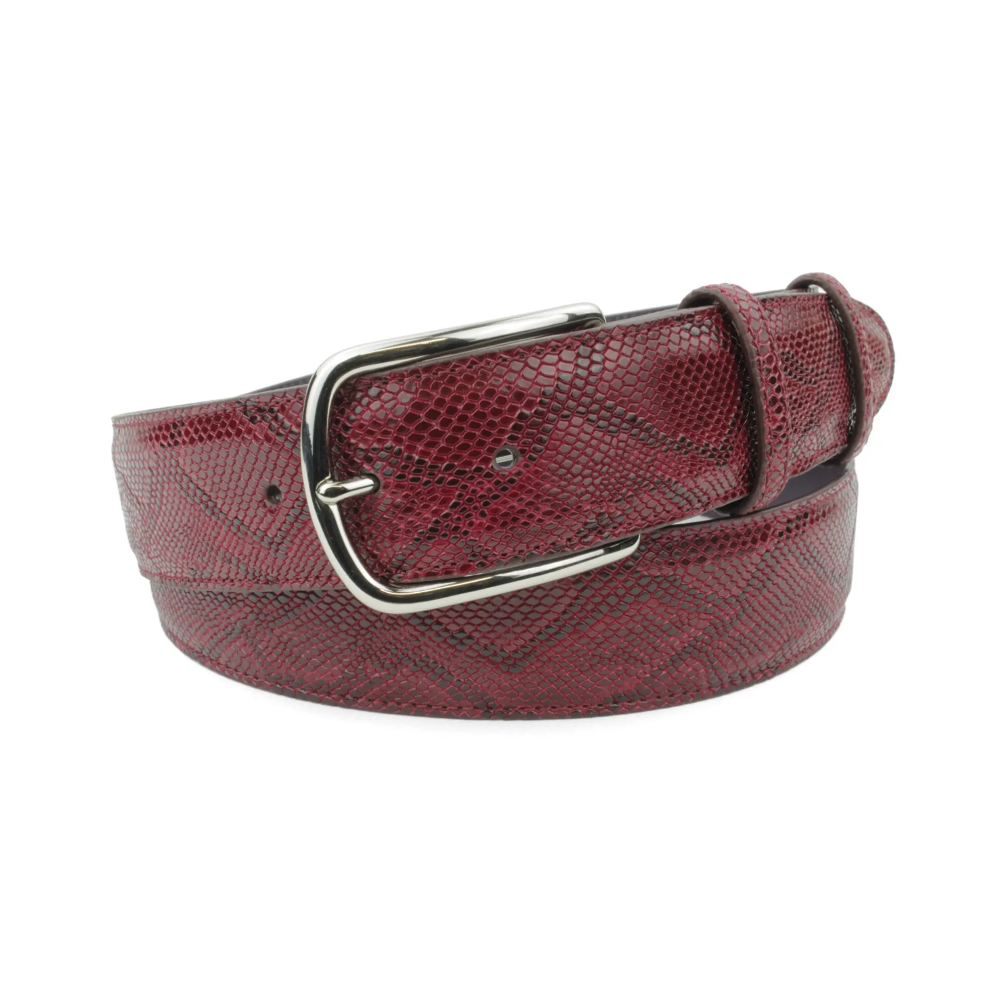 Chianti Mock Python Prong Belt