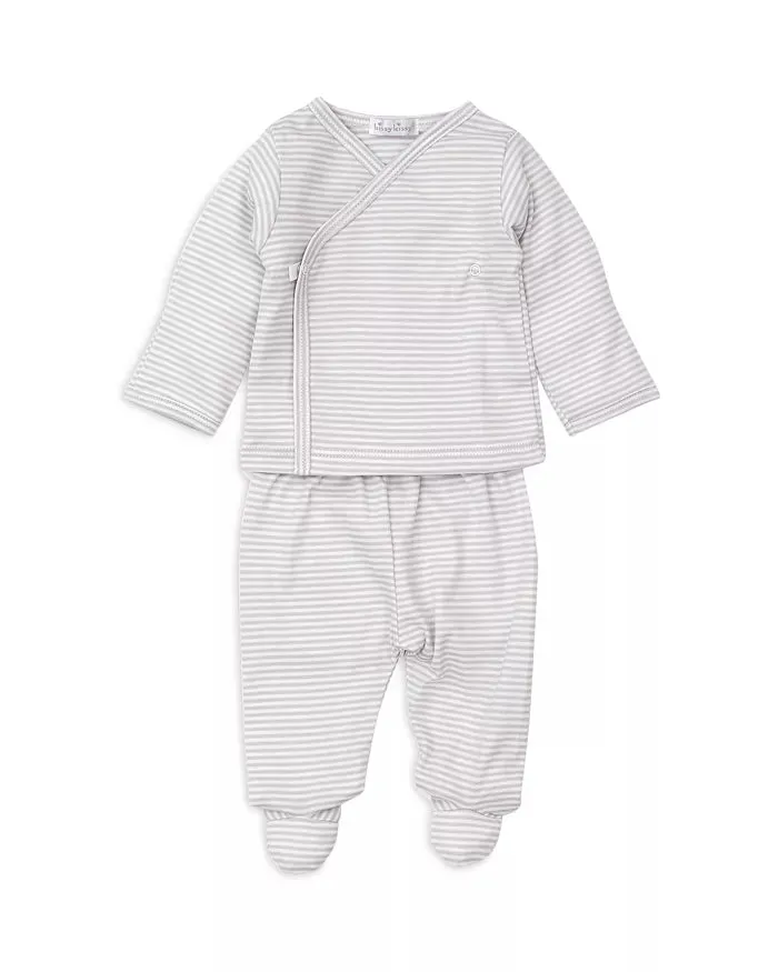 classic rib striped pant set