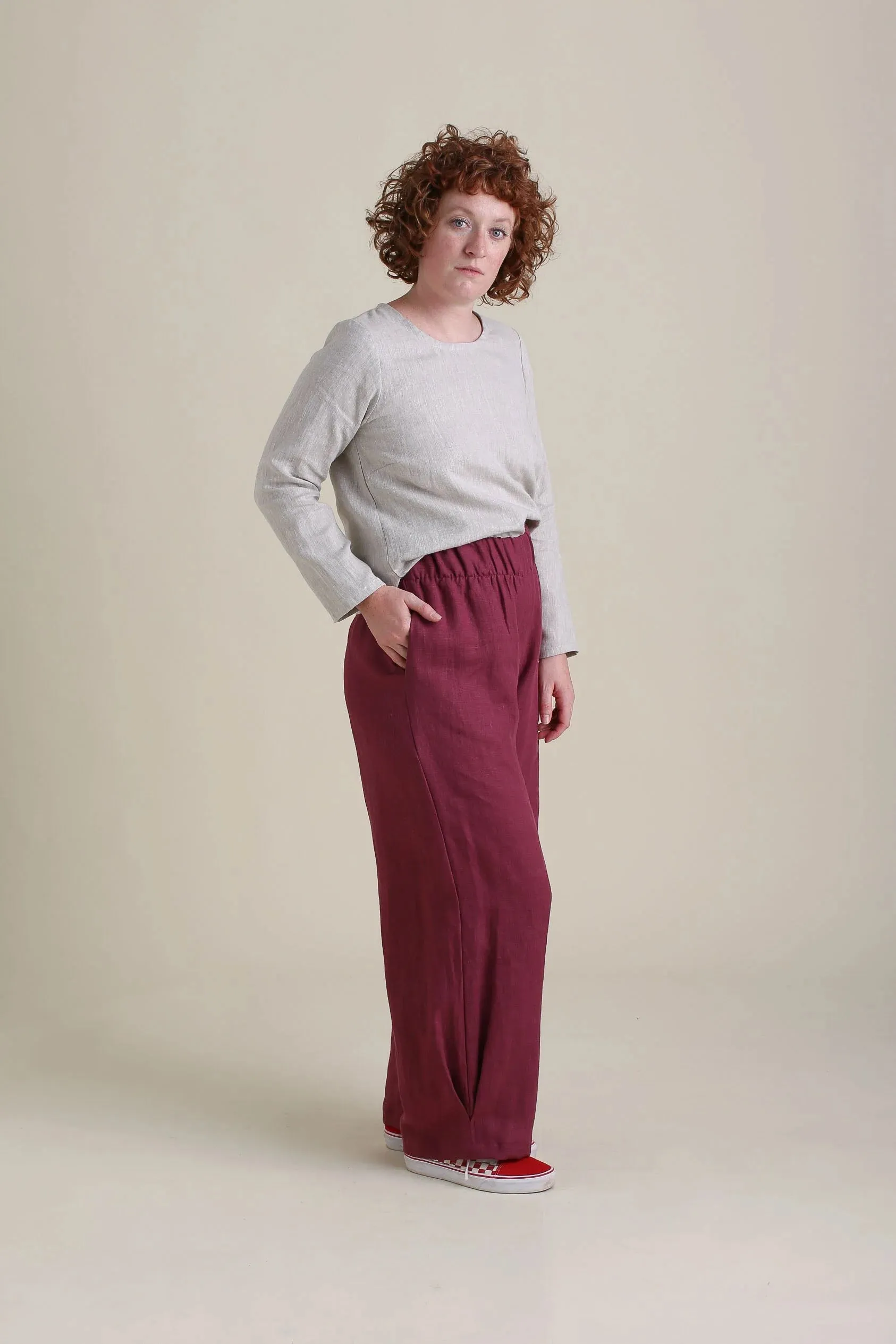 Crescent Moon Pants - Orchid