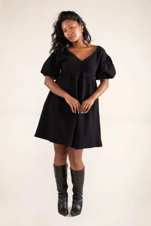 Elodie Black Cotton Dress by NLT