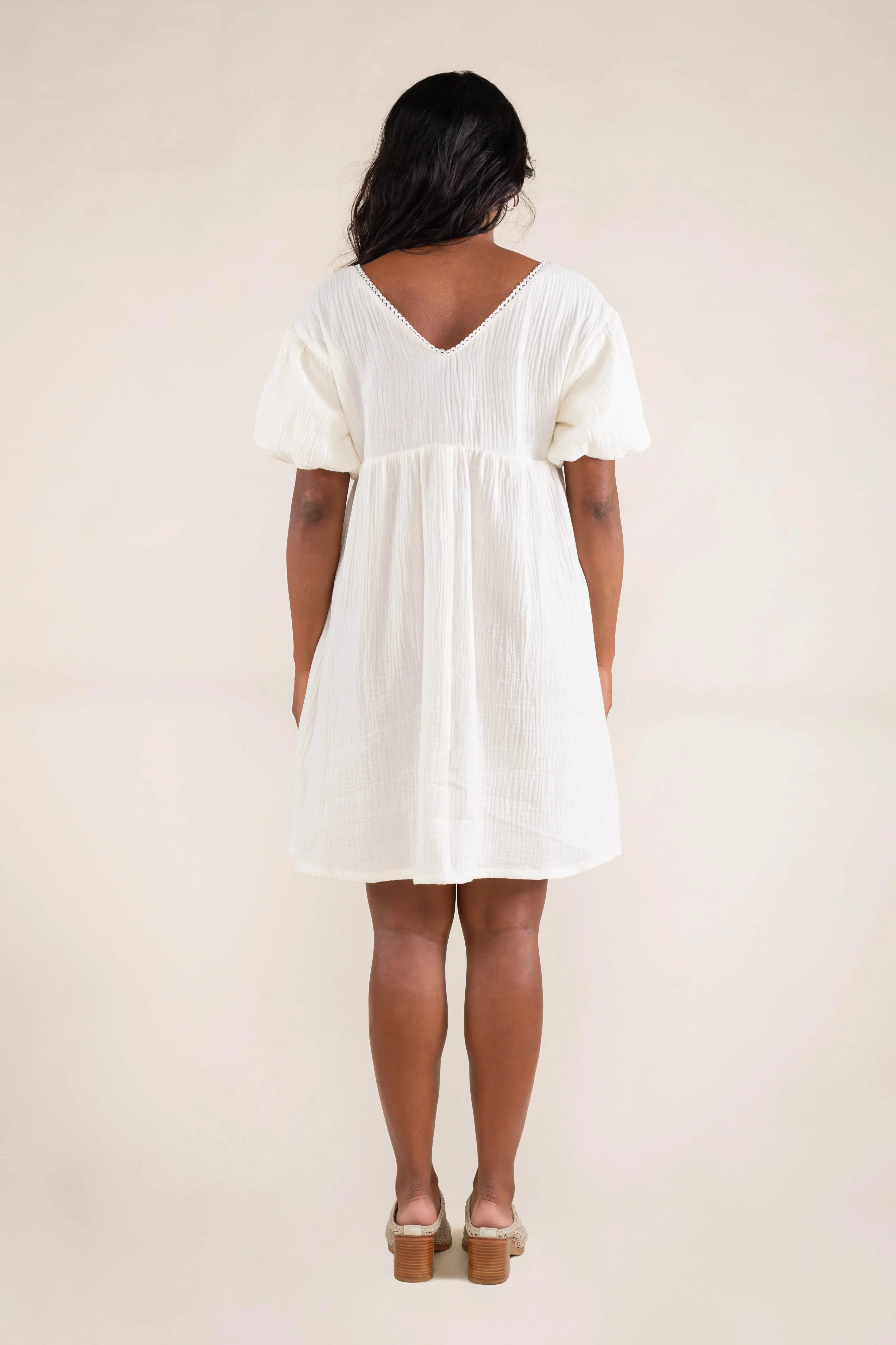 Elodie Ivory Cotton Dress by NLT