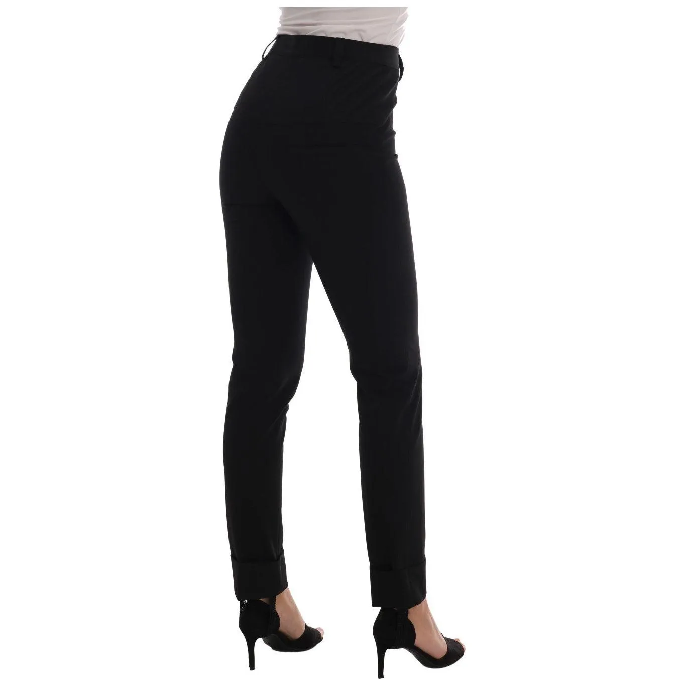 Ermanno Scervino Sleek Black Stirrup Leggings