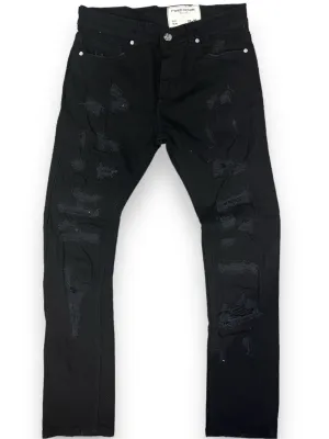 FWRD 'Gashed' Denim (Jet Black) FW-33705B