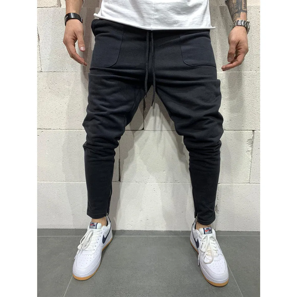 Jogging pants pocket casual pants