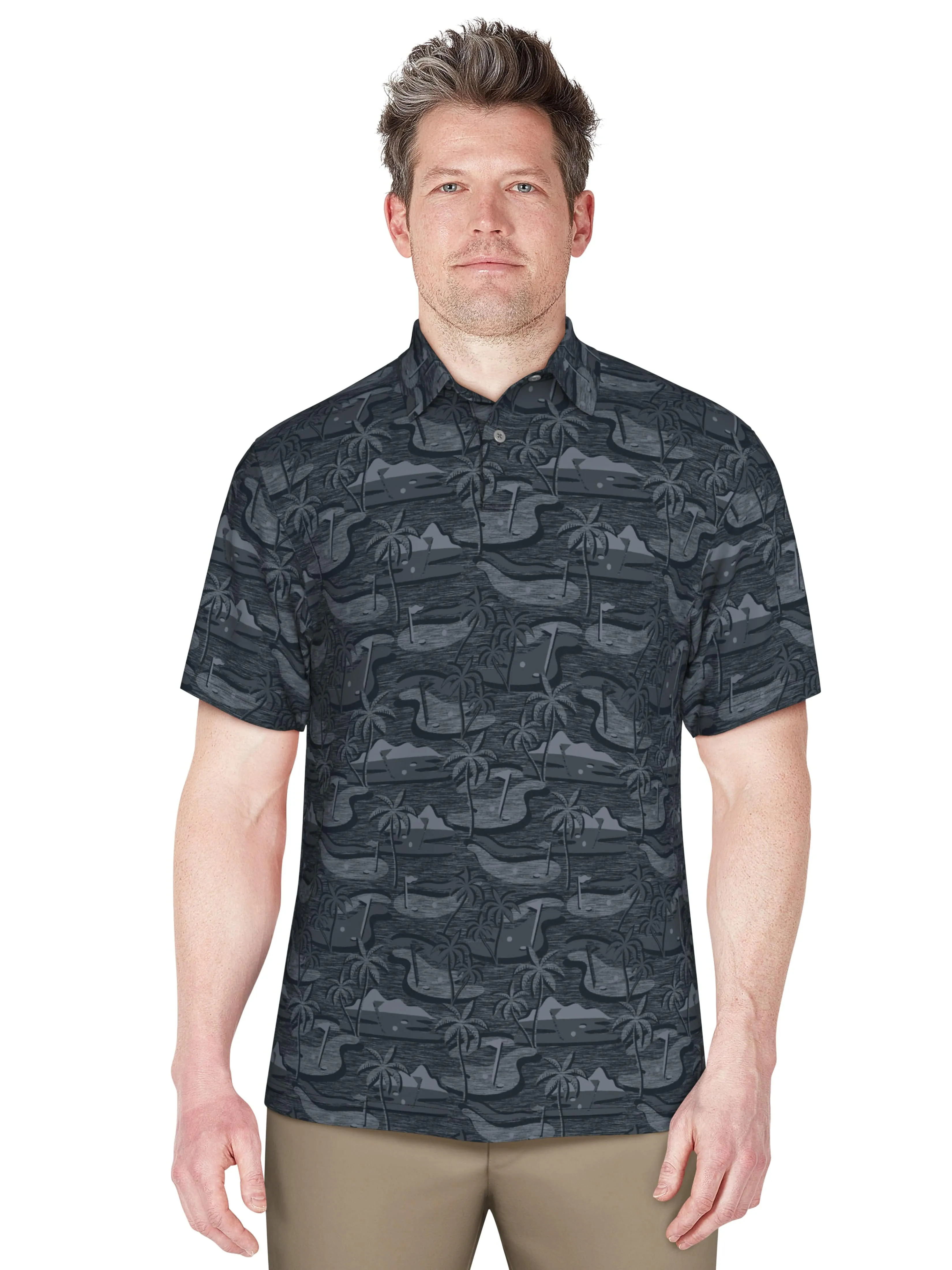 Men's Freeform Golf Print Golf Polo