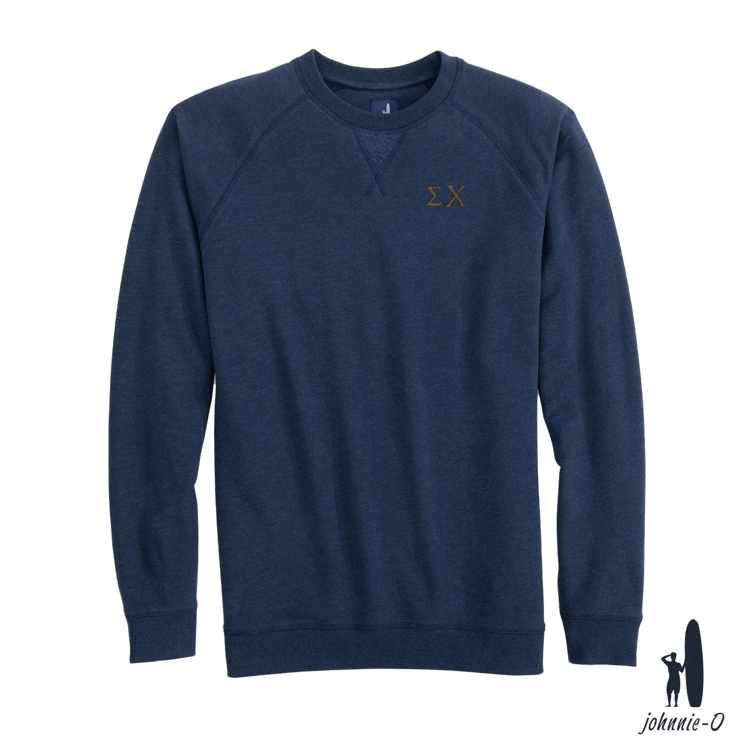 New! Sigma Chi Johnnie-O Navy Freeman Crewneck