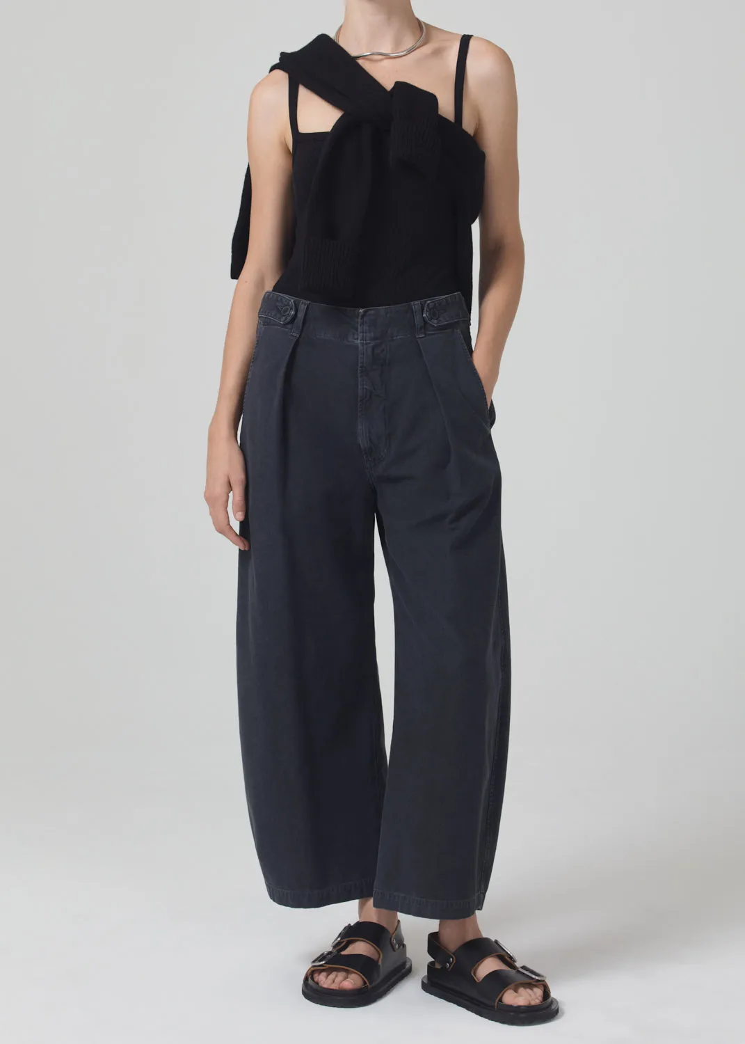 Payton Utility Trouser in Washed Black