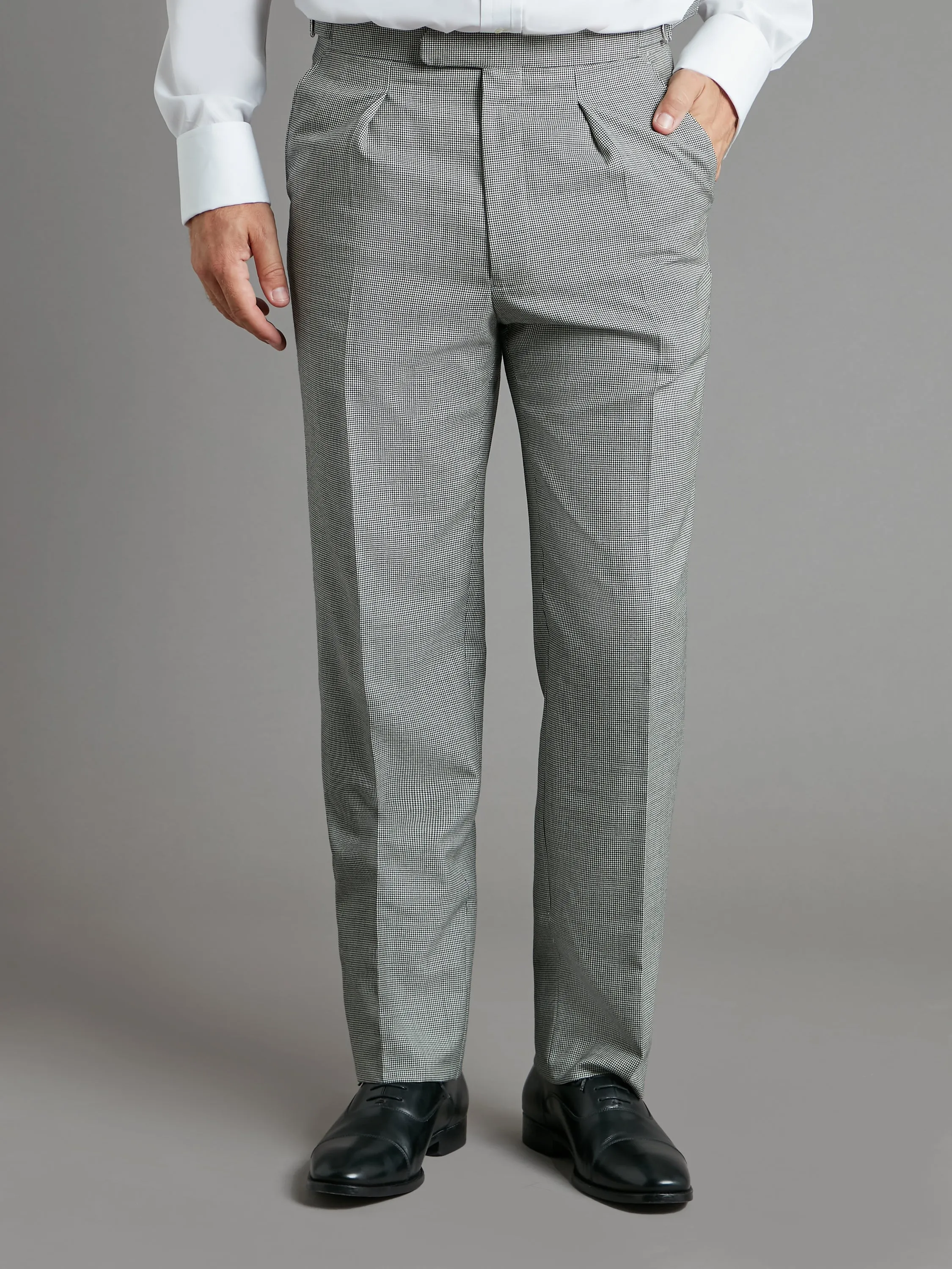 Pleated Morning Pants - Houndstooth