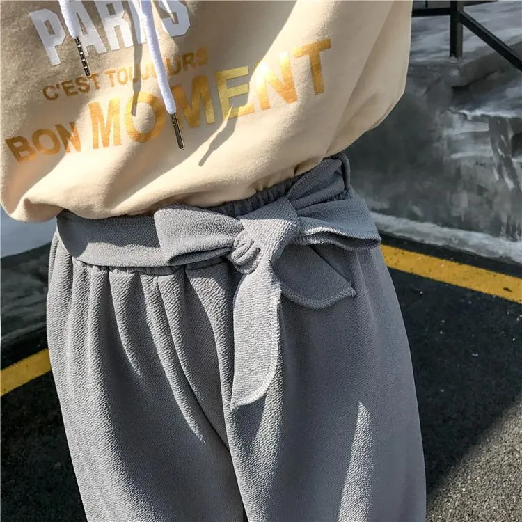 Plus Size - Casual Elastic waist, Loose Wide Leg Pants,  Preppy Style Trousers Female, Palazzo Pants (US 18W-20W)