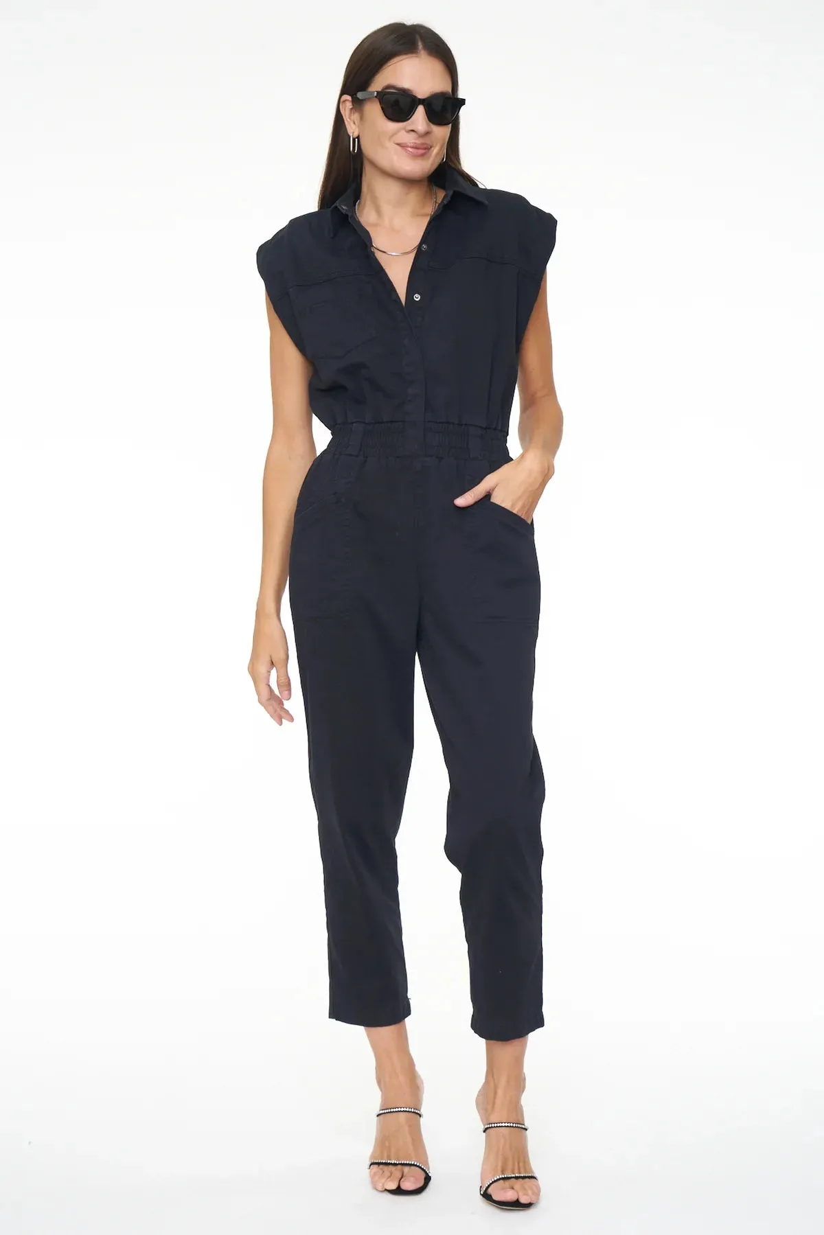 ROSIE SHOULDER PAD JUMPSUIT - PISTOLA