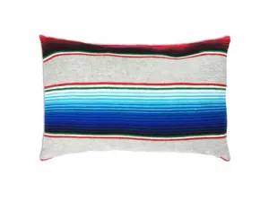 Saltillo Serape Grey Rectangular Pillow