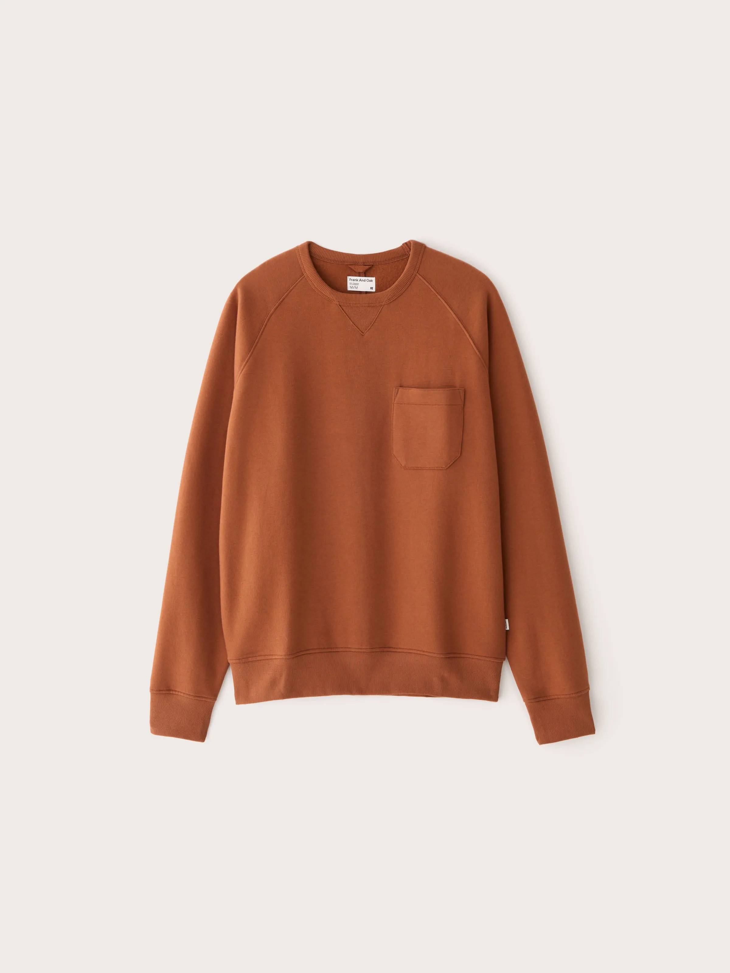 The French Fleece Crewneck in Burnt Orange