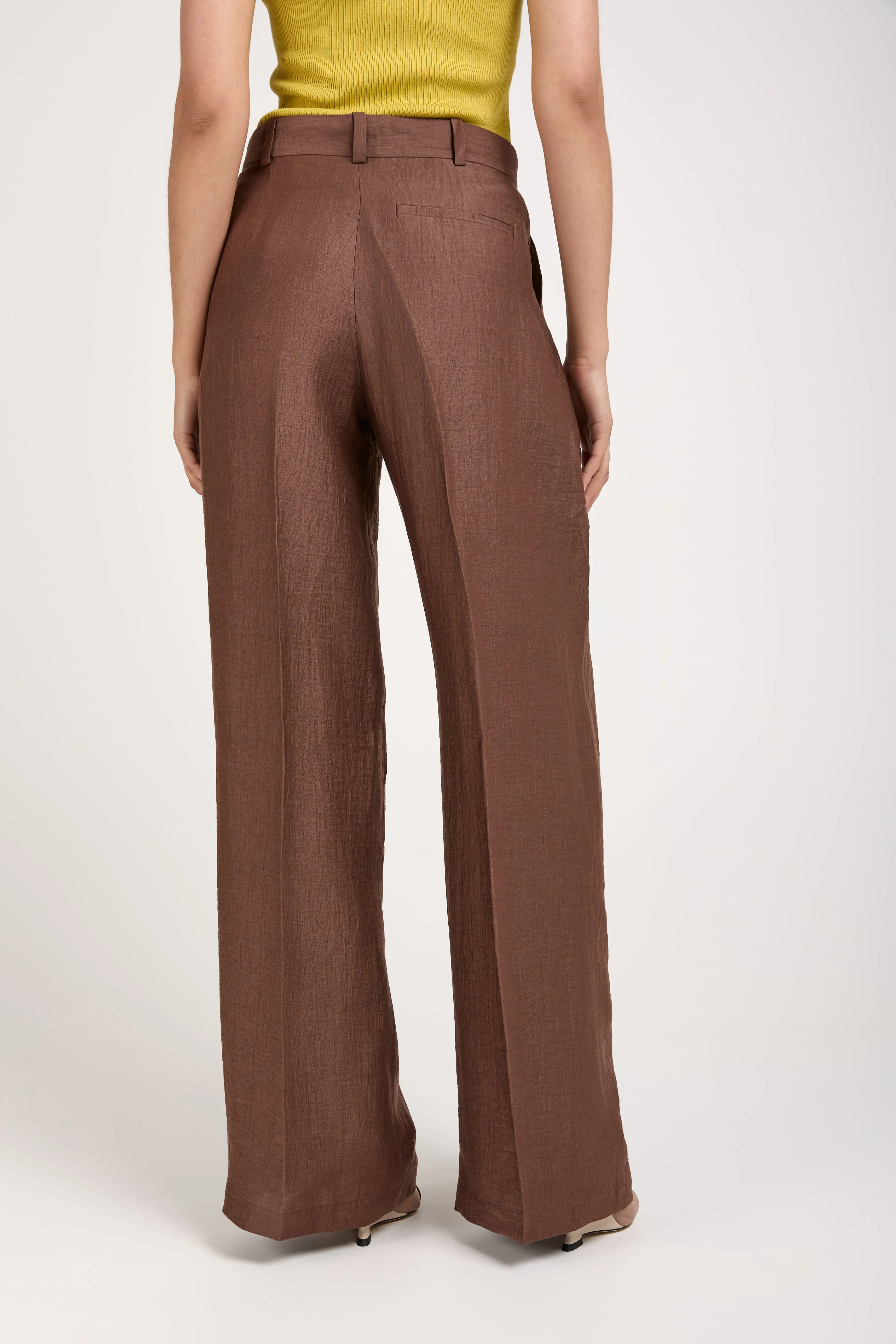 Wellen Linen Trouser Pant in Sienna