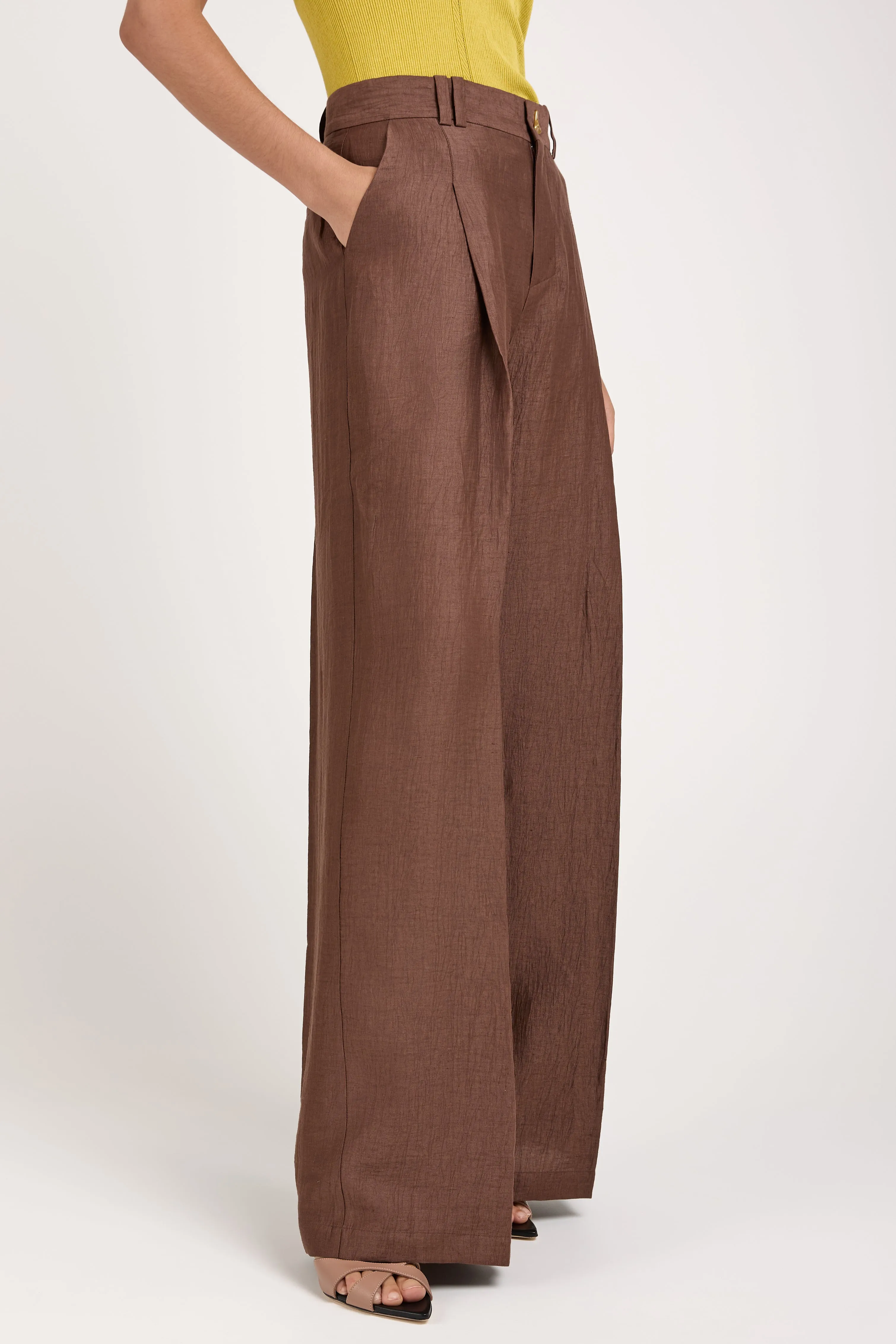 Wellen Linen Trouser Pant in Sienna